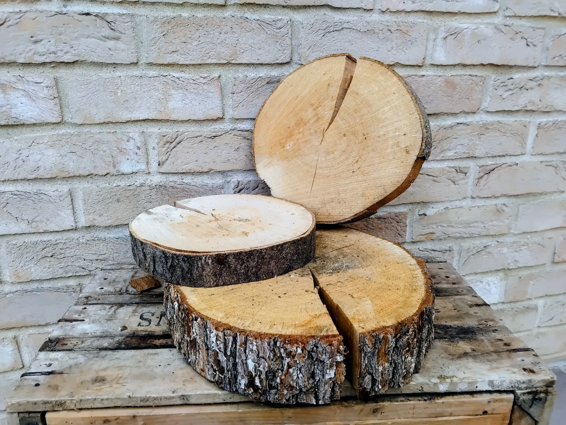 Rondelles de bois – lot de 5 pièces, idéales comme centre de table