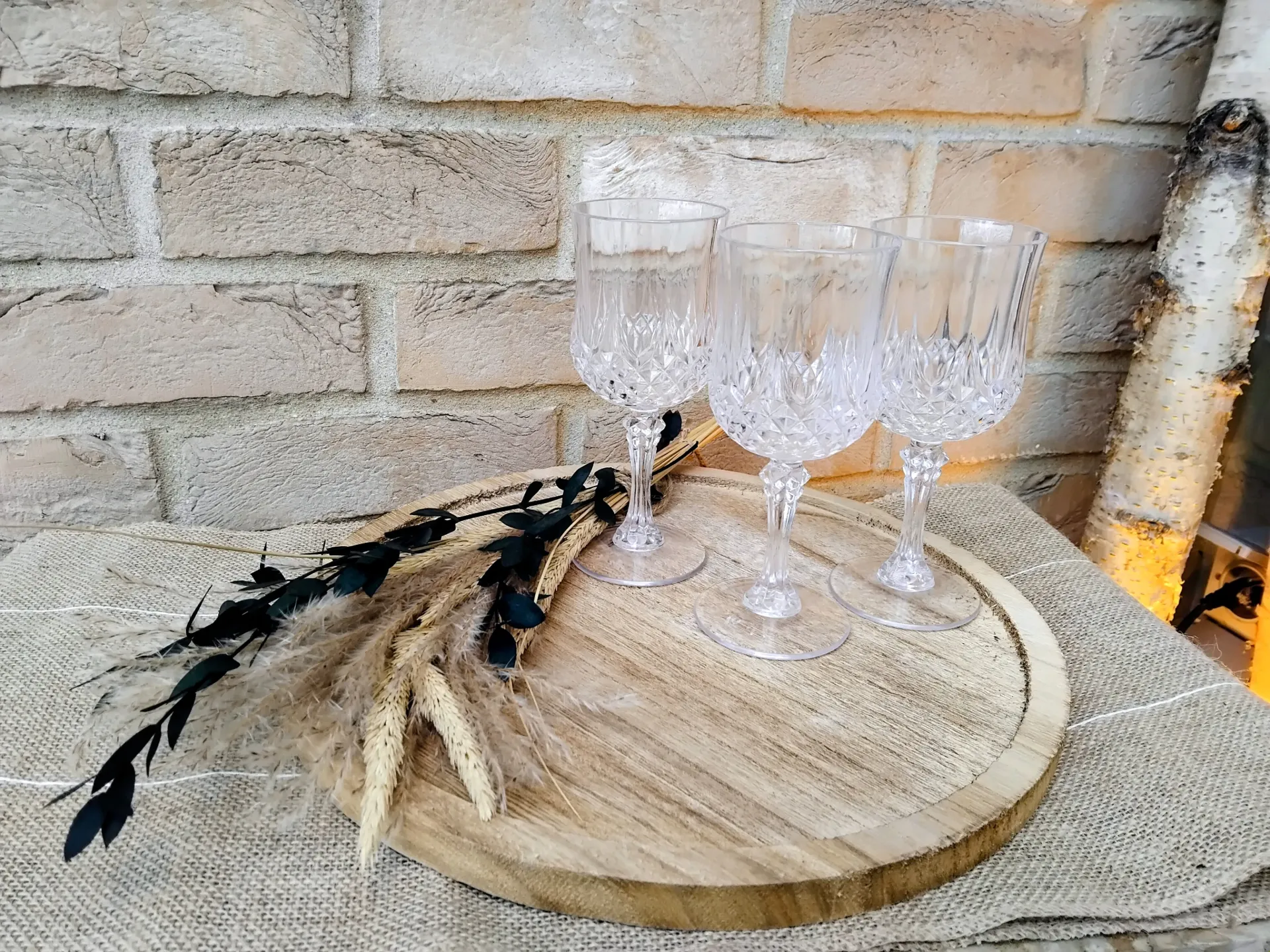 Verres à vin en plastique (200 ml) - Lot de 25 pièces - Souvent réservé en combinaison avec le tonneau à punch